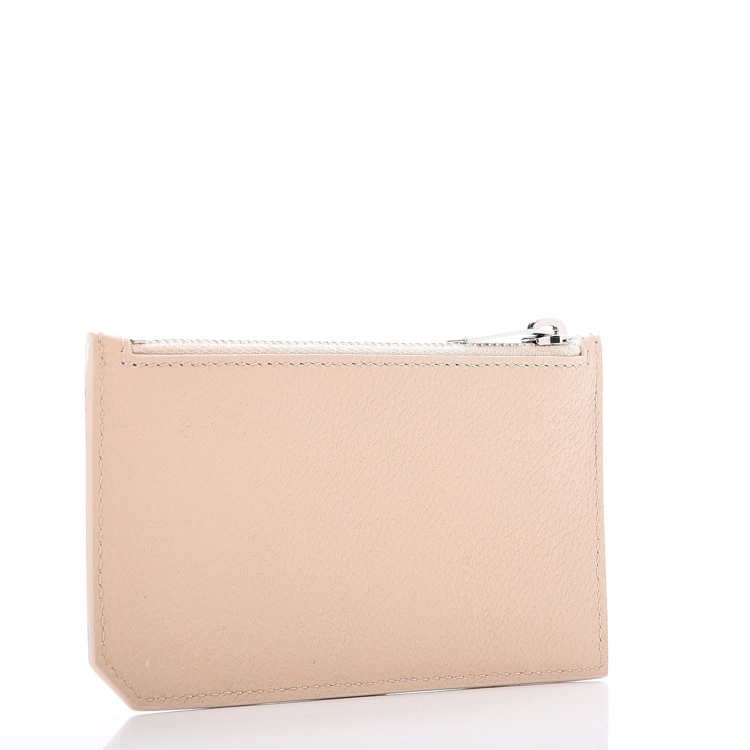 Saint Laurent Grained Calfskin 5 Fragments Zip Pouch Card Holder Nude Powder 3 of 11