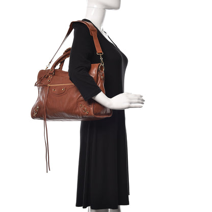 Balenciaga Agneau Classic Gold Hardware City Marron Cognac 2 of 10