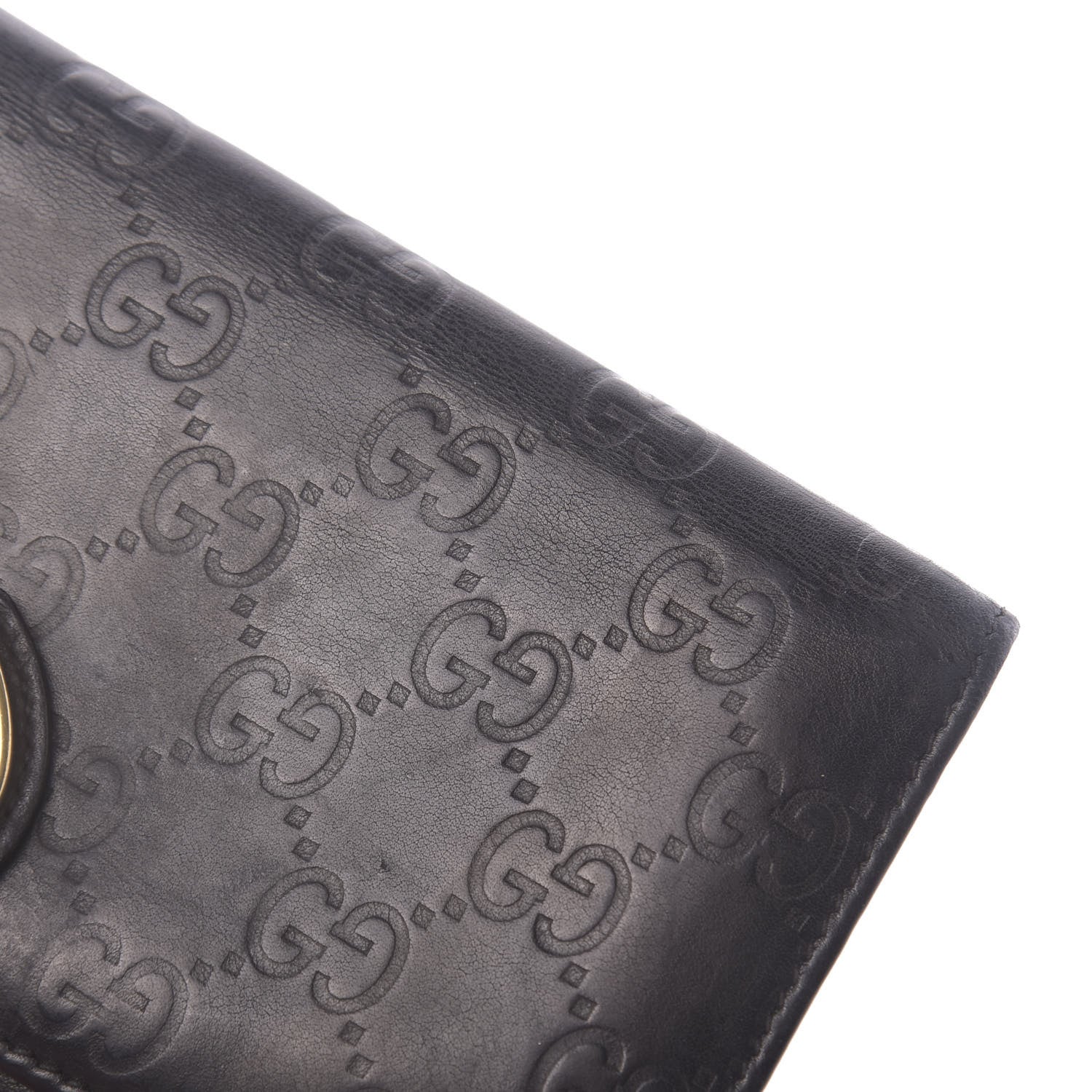 Gucci Guccissima Heart Continental Wallet Black 642495 – FASHIONPHILE