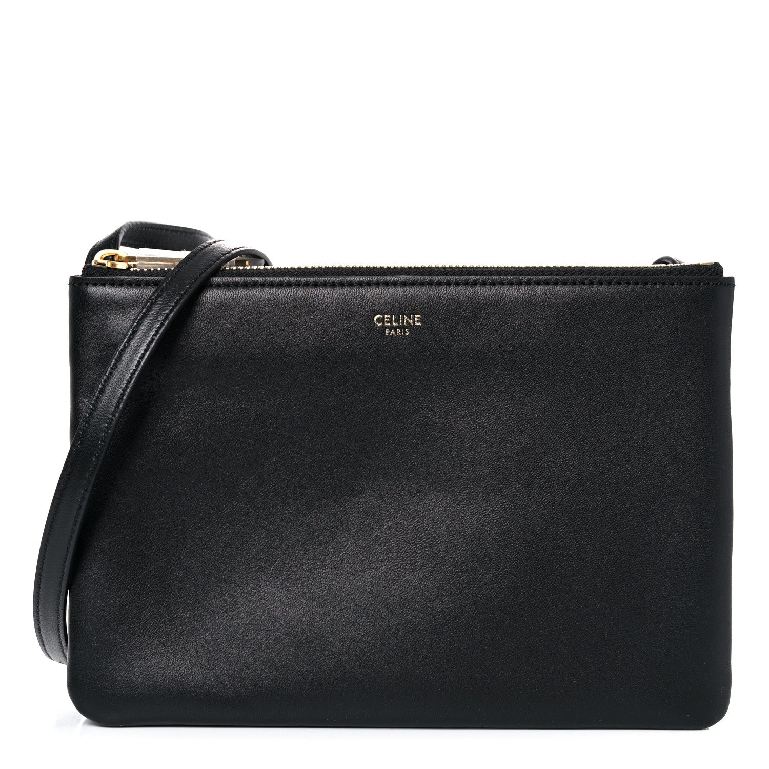 Celine Lambskin Small Trio Crossbody Bag Black 1 of 11