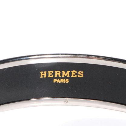 Hermes Enamel Printed Caleche Medium Bracelet 70 Navy Bleu 4 of 6