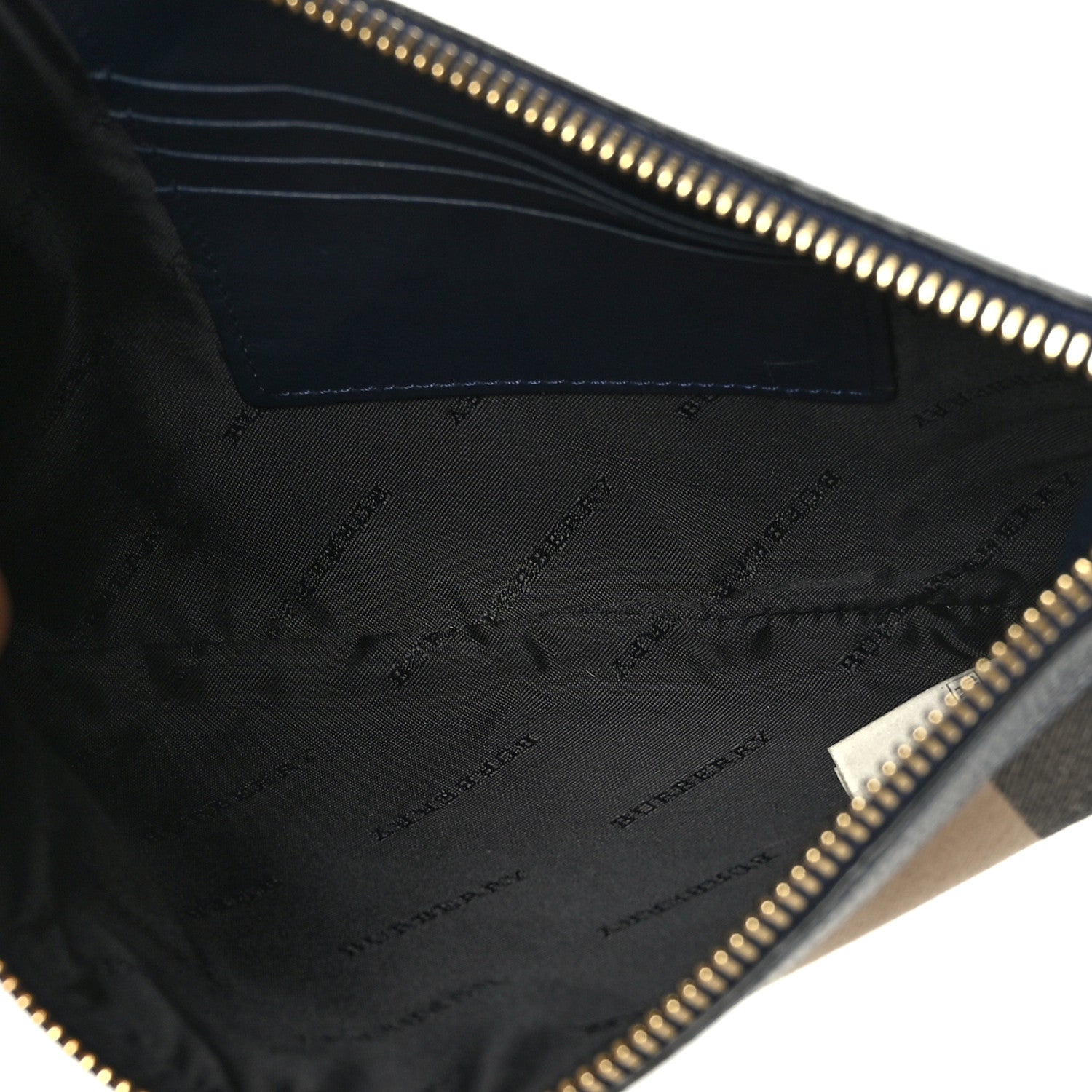 Burberry House Check Derby Peyton Crossbody Clutch Bag Navy 5 of 8