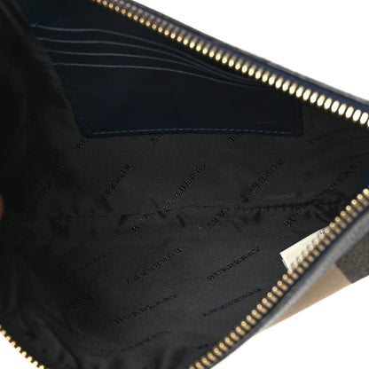 Burberry House Check Derby Peyton Crossbody Clutch Bag Navy 5 of 8