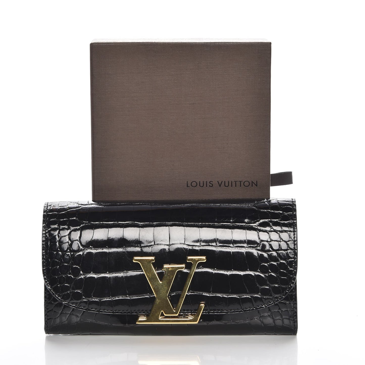 Alligator Vivienne LV Long Wallet Black