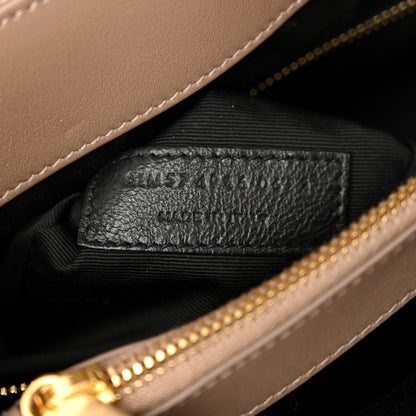 Saint Laurent Suede Y Quilted Monogram Medium Loulou Chain Satchel Taupe 6 of 10