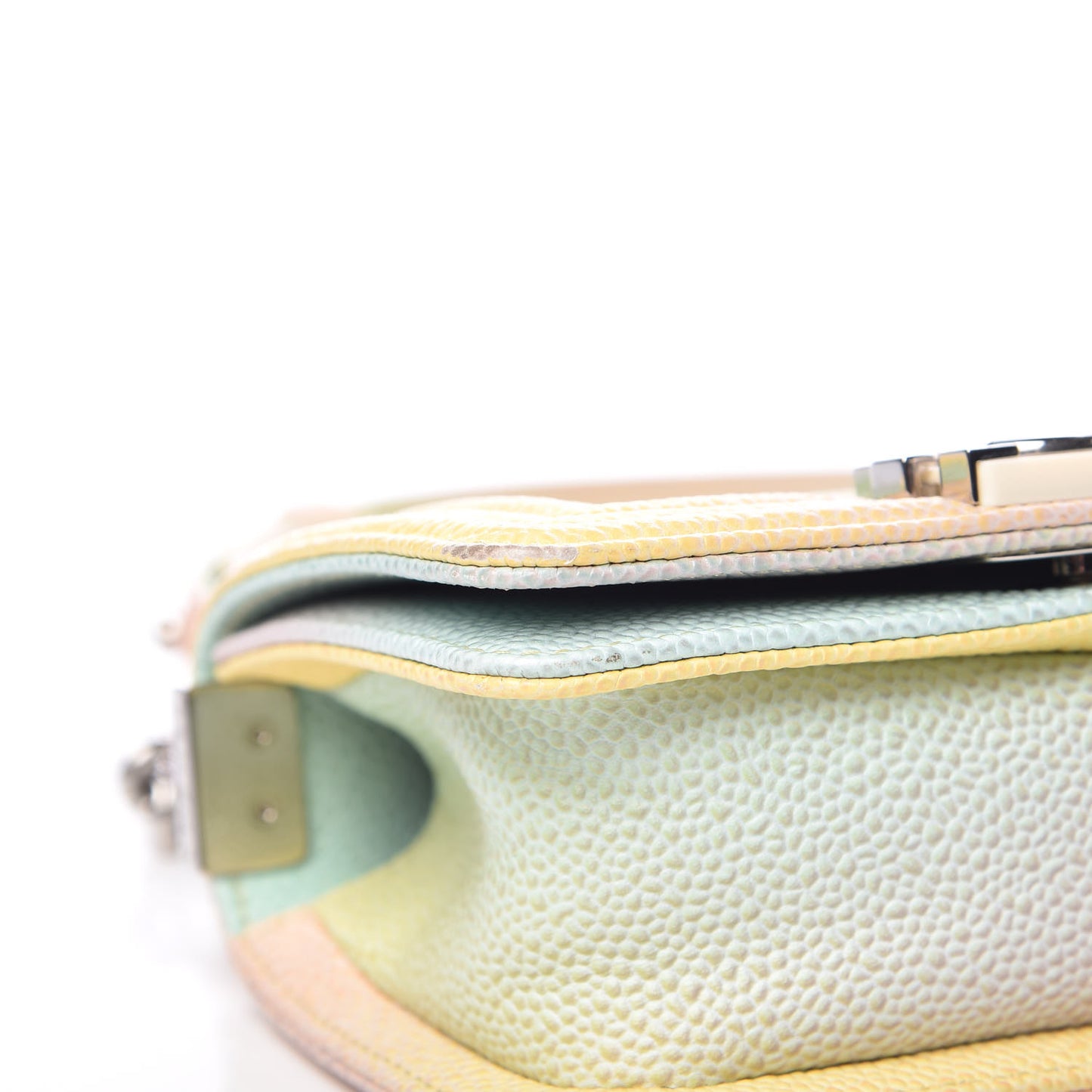 Caviar Quilted Mini Cuba Rainbow Boy Flap Pink Multicolor