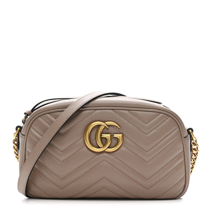 Gucci Calfskin Matelasse Small GG Marmont Chain Shoulder Bag Porcelain Rose 1 of 12