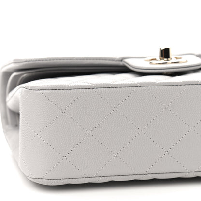 Chanel Caviar Quilted Small Double Flap Grey 8 of 9