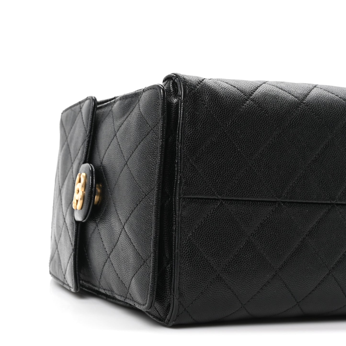 Caviar Quilted Medium Chanel 25 Handbag Black