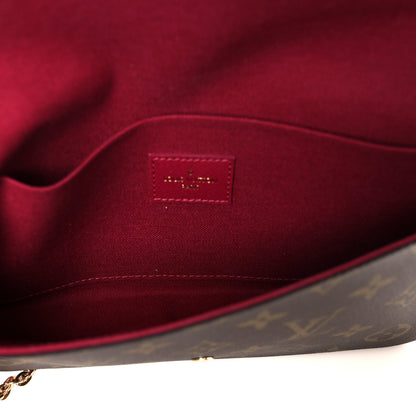 Louis Vuitton Monogram Pochette Felicie Chain Wallet Fuchsia 6 of 16