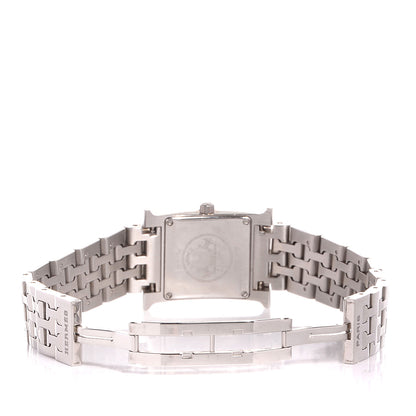 Hermes Stainless Steel Diamond Bezel 21mm Heure H Hour Quartz Watch 3 of 6