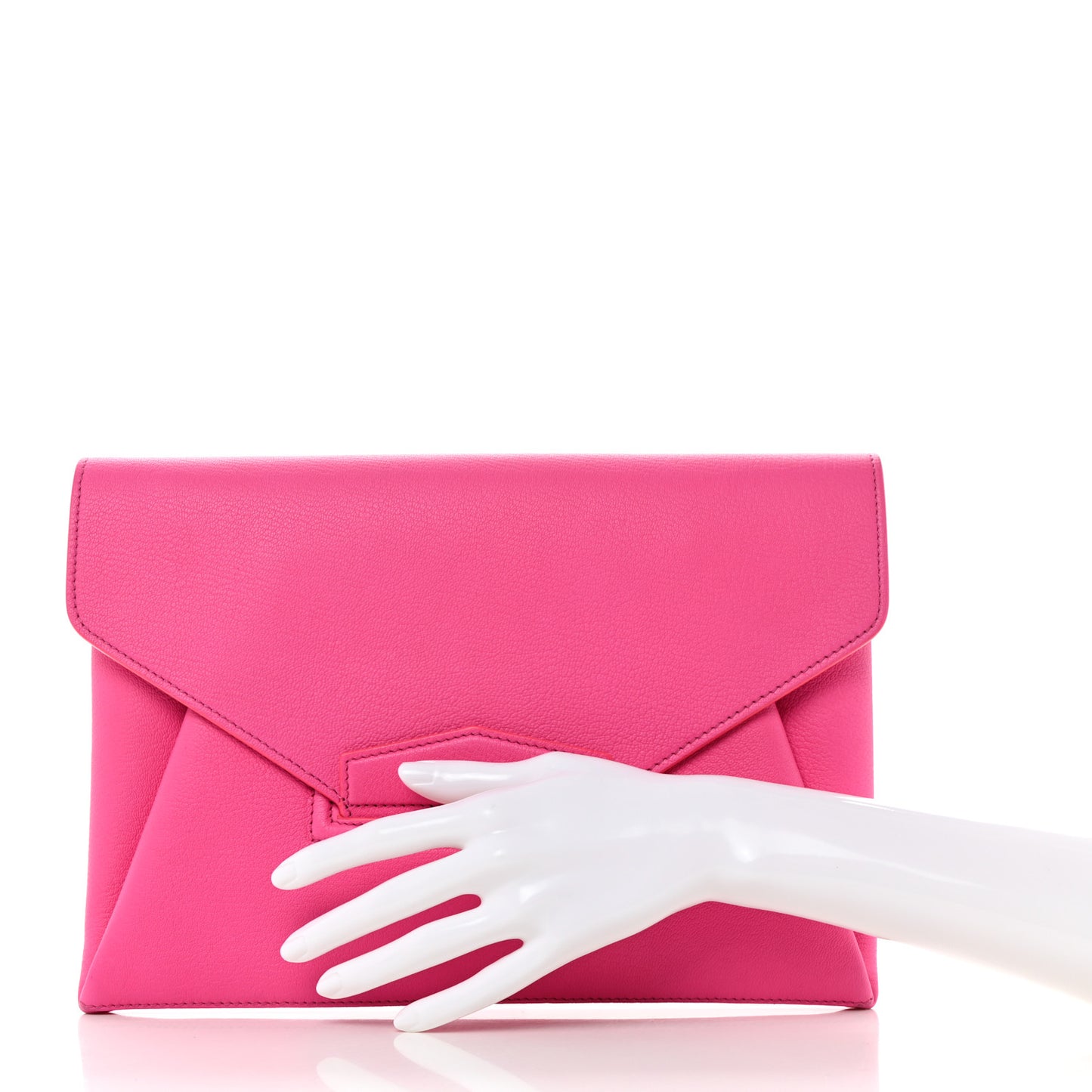 Sugar Goatskin Medium Antigona Envelope Clutch Pink