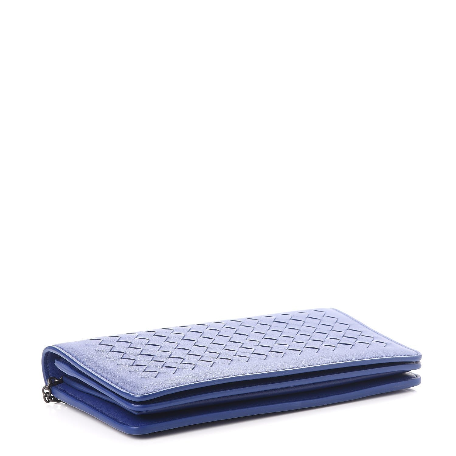 Bottega Veneta Nappa Intrecciato Continental Wallet on Chain Cobalt 5 of 9