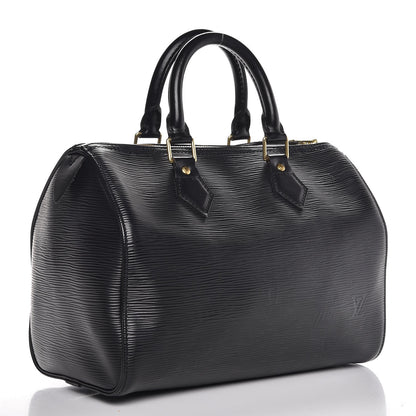 Louis Vuitton Epi Speedy 25 Black 3 of 9