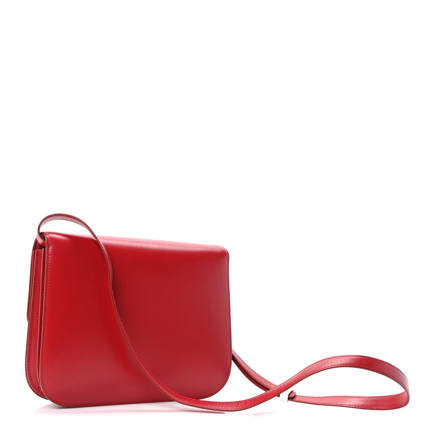 Box Calfskin Medium Classic Box Flap Bag Red