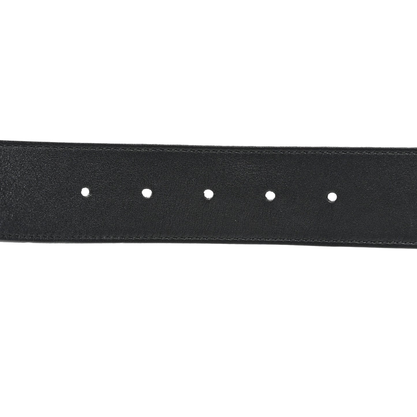 Moon Calfskin Pearl Double G 40mm Belt 85 34 Black Cream
