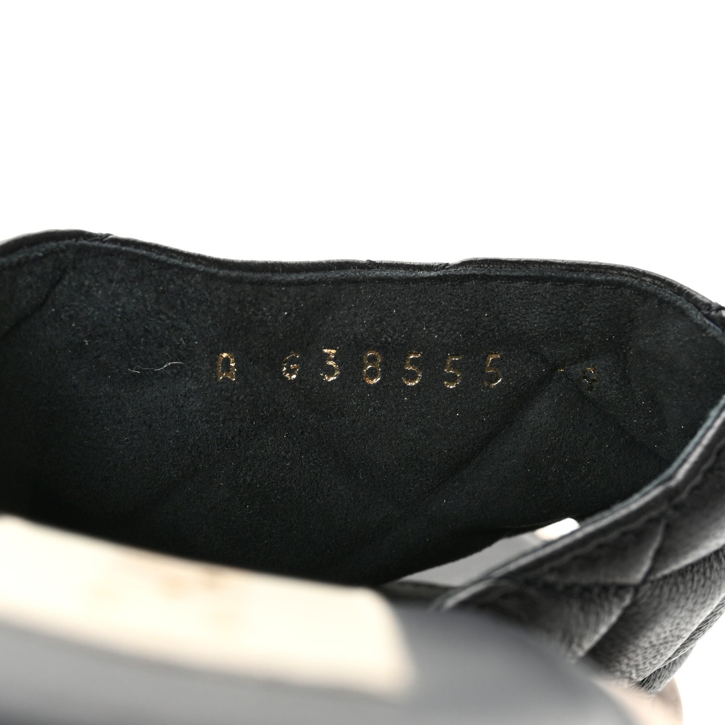 Lambskin Quilted CC Wedge Sandals 38 Black
