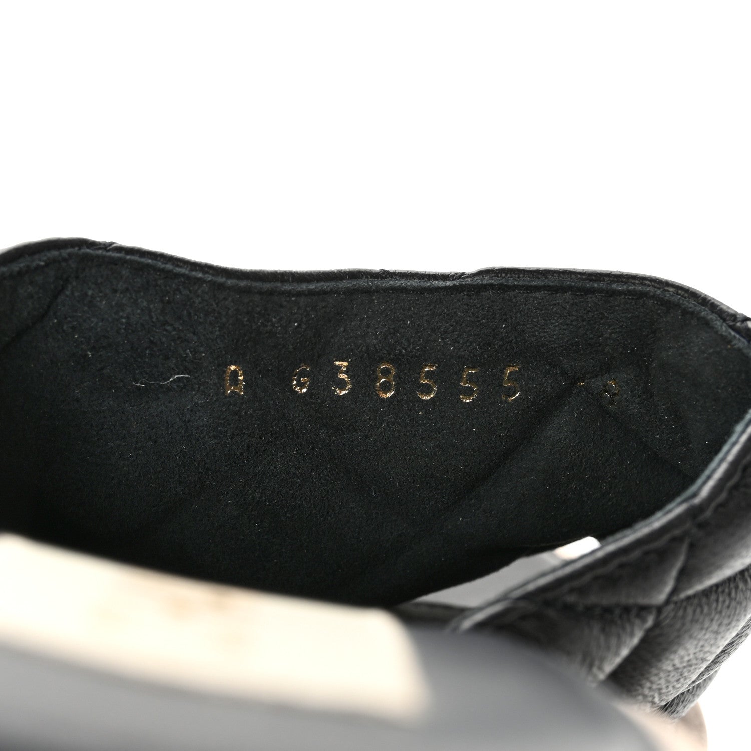 Chanel Lambskin Quilted CC Wedge Sandals 38 Black 8 of 13