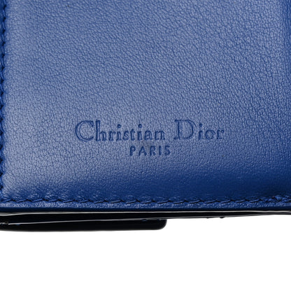 Christian Dior Patent Cannage Lady Dior Lotus Wallet Blue 6 of 8