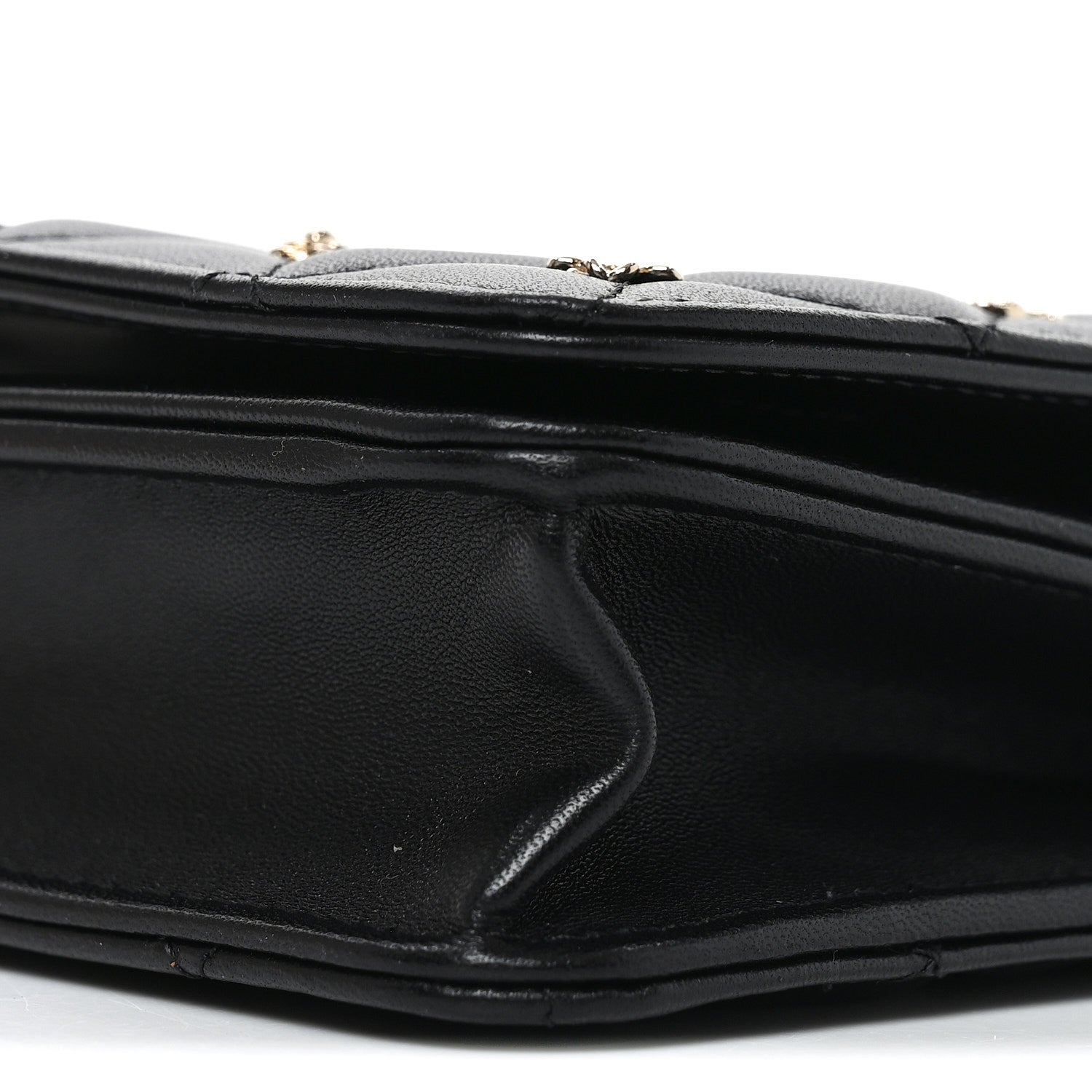 Chanel Lambskin Quilted All About Chanel Charm Wallet On Chain WOC Black 11 of 11
