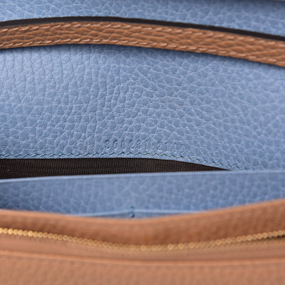 Gucci Dollar Calfskin Mini Swing Wallet Bag Camelia Mineral Blue 7 of 12