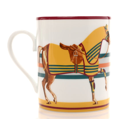 Hermes Porcelain Cheval a la Couverture Mug 2 of 11