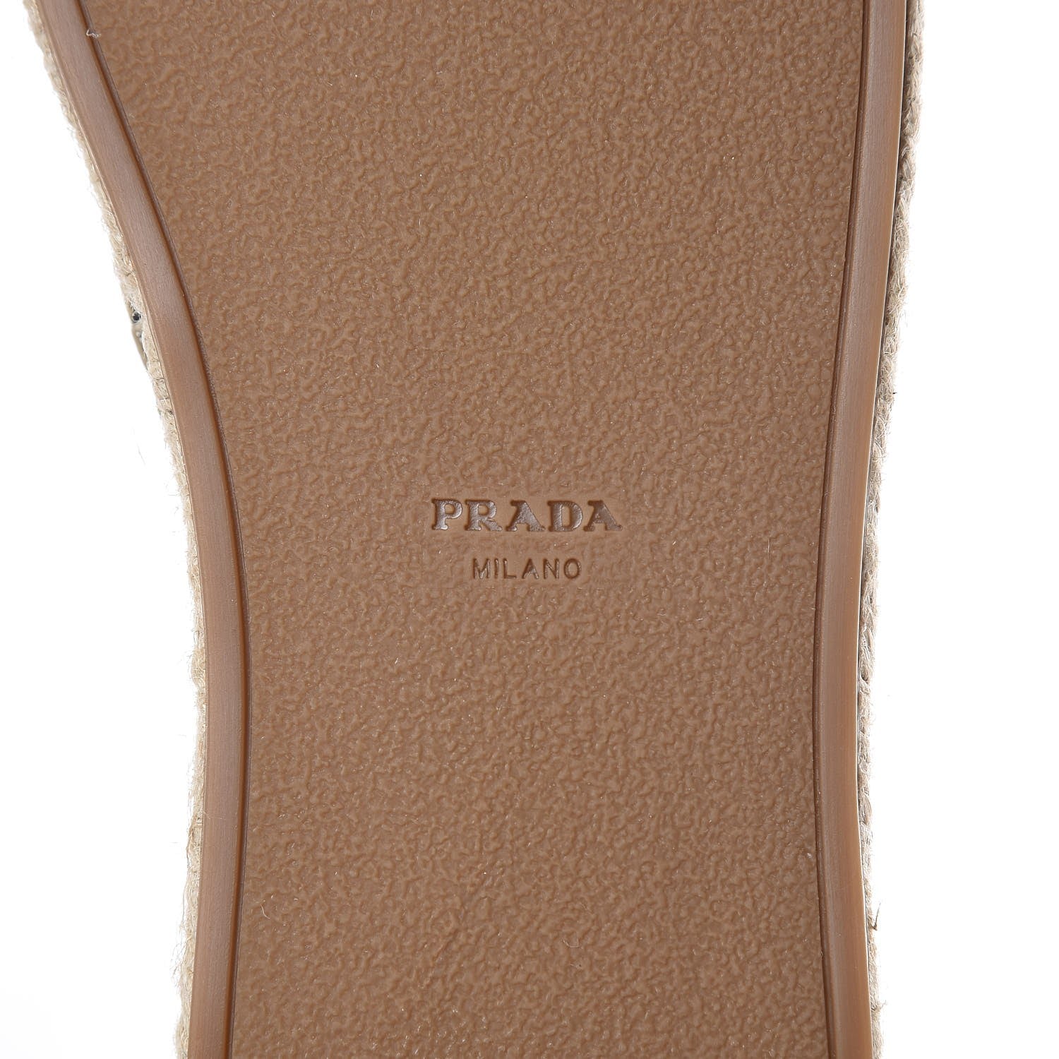 Prada Vitello Lux Logo Embossed 20mm Espadrilles 40 Black 8 of 10