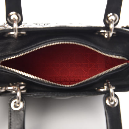 Christian Dior Lambskin Cannage Medium Lady Dior Black 5 of 9