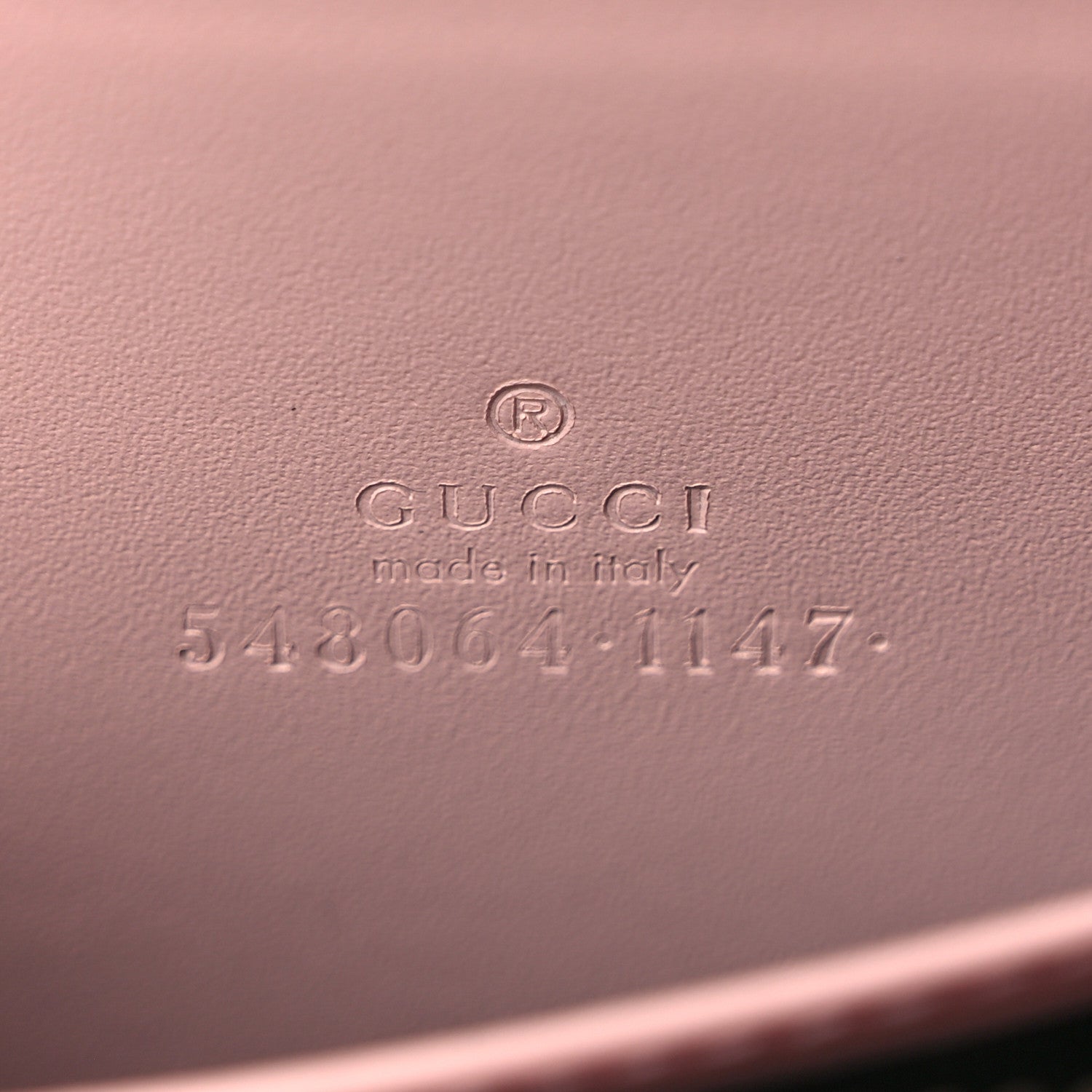 Gucci Guccissima Signature Crystal Cat Zip Around Card Case Light Candy Pink 6 of 7