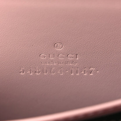 Gucci Guccissima Signature Crystal Cat Zip Around Card Case Light Candy Pink 6 of 7