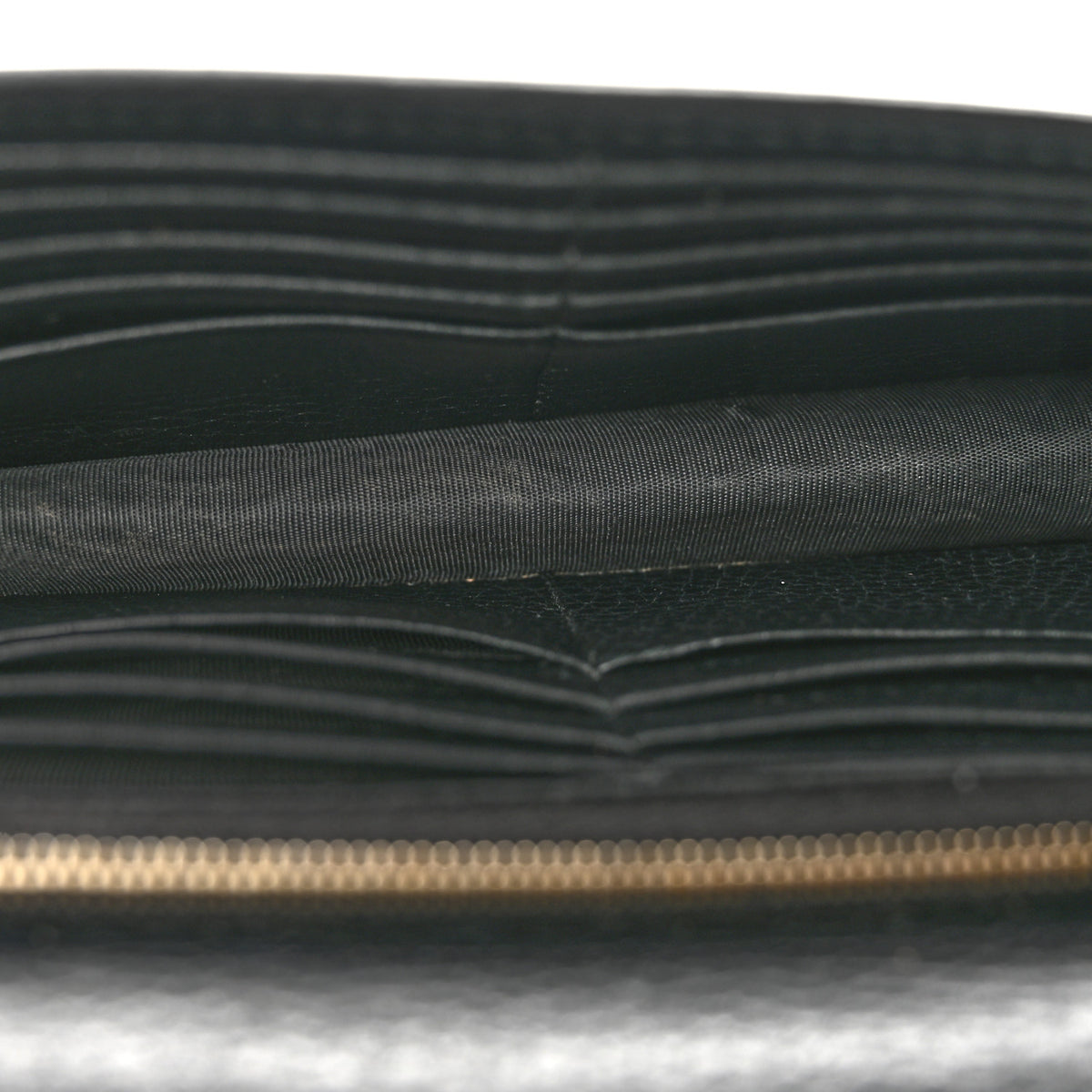 Dollar Calfskin Interlocking G Chain Wallet Black