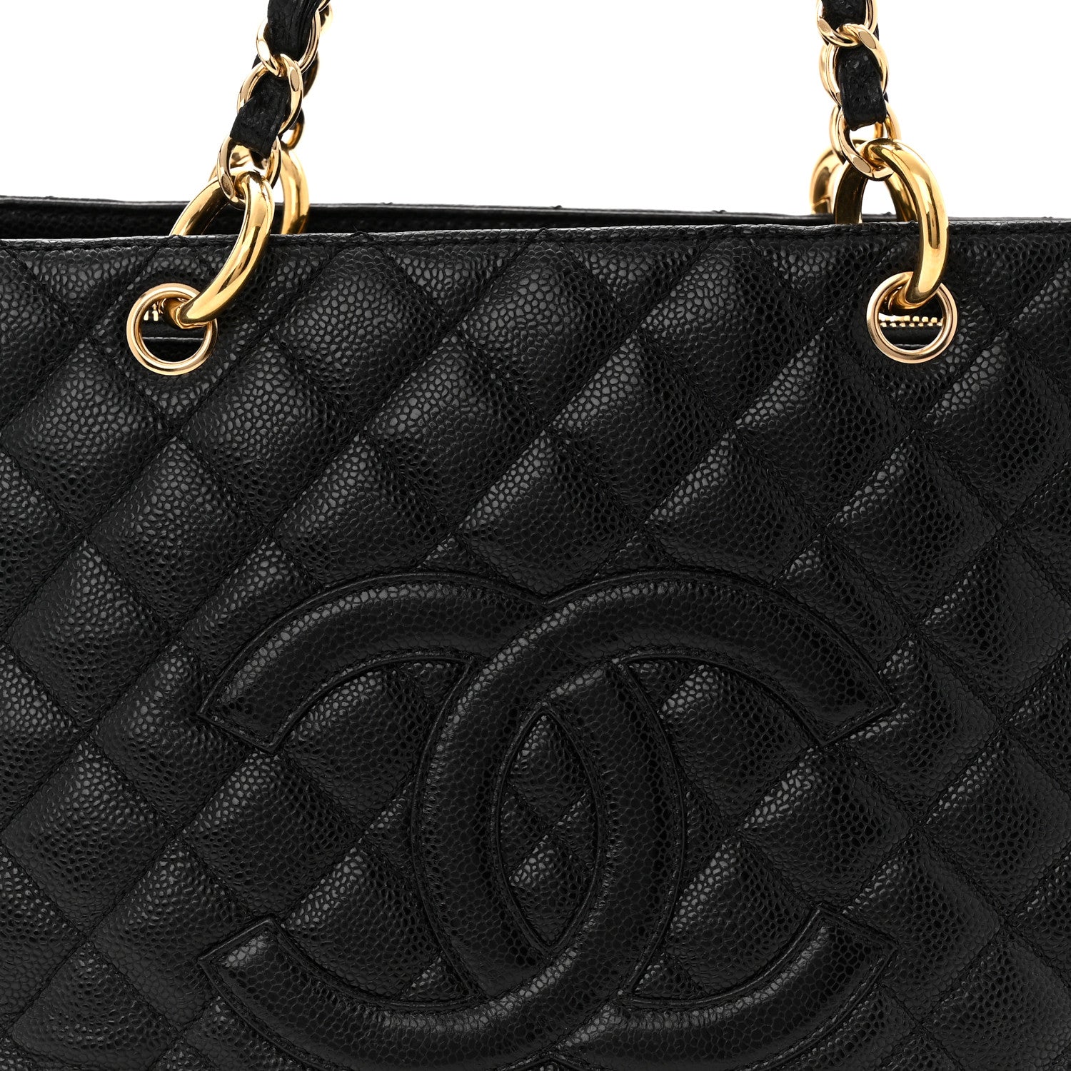 Chanel Caviar Quilted Grand Shopping Tote GST Black 8 of 10