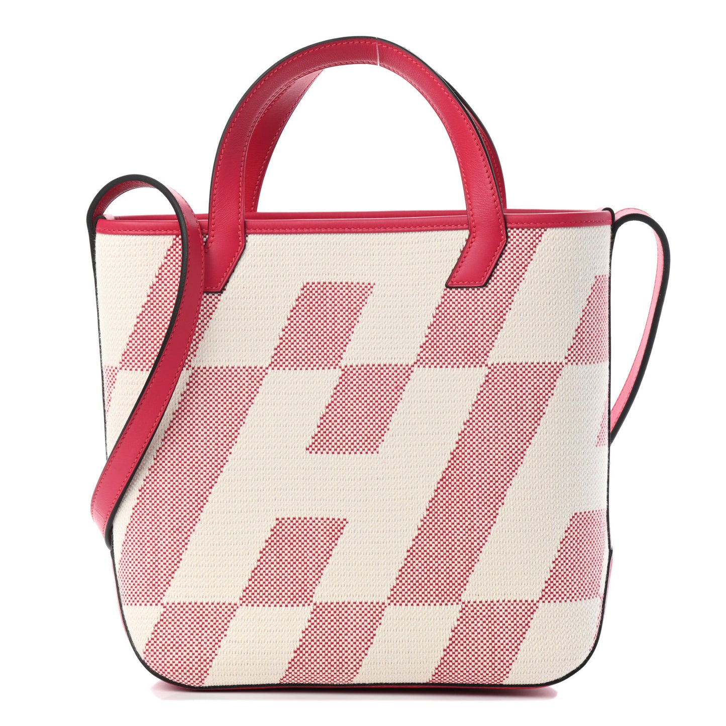 Swift Toile H Cabas H En Biais 27 Ecru Framboise