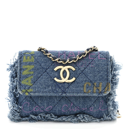 Chanel Denim Quilted Denim Mood Belt Bag Blue Multicolor 1 of 11