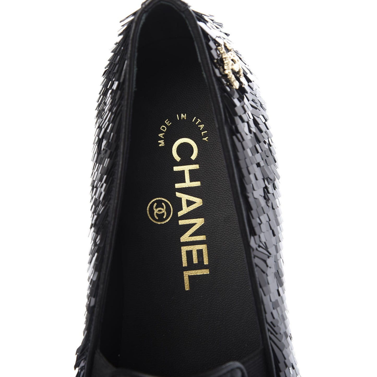 Sequin CC Loafers 37 Black