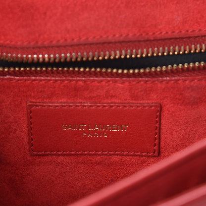 Saint Laurent Calfskin Classic Y Satchel Red 7 of 25