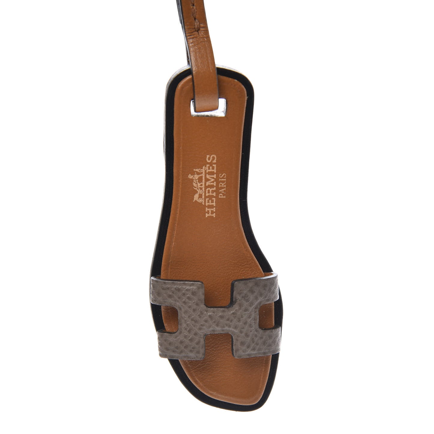 Epsom Butler Calfskin Hunter Oran Nano Bag Charm Etoupe