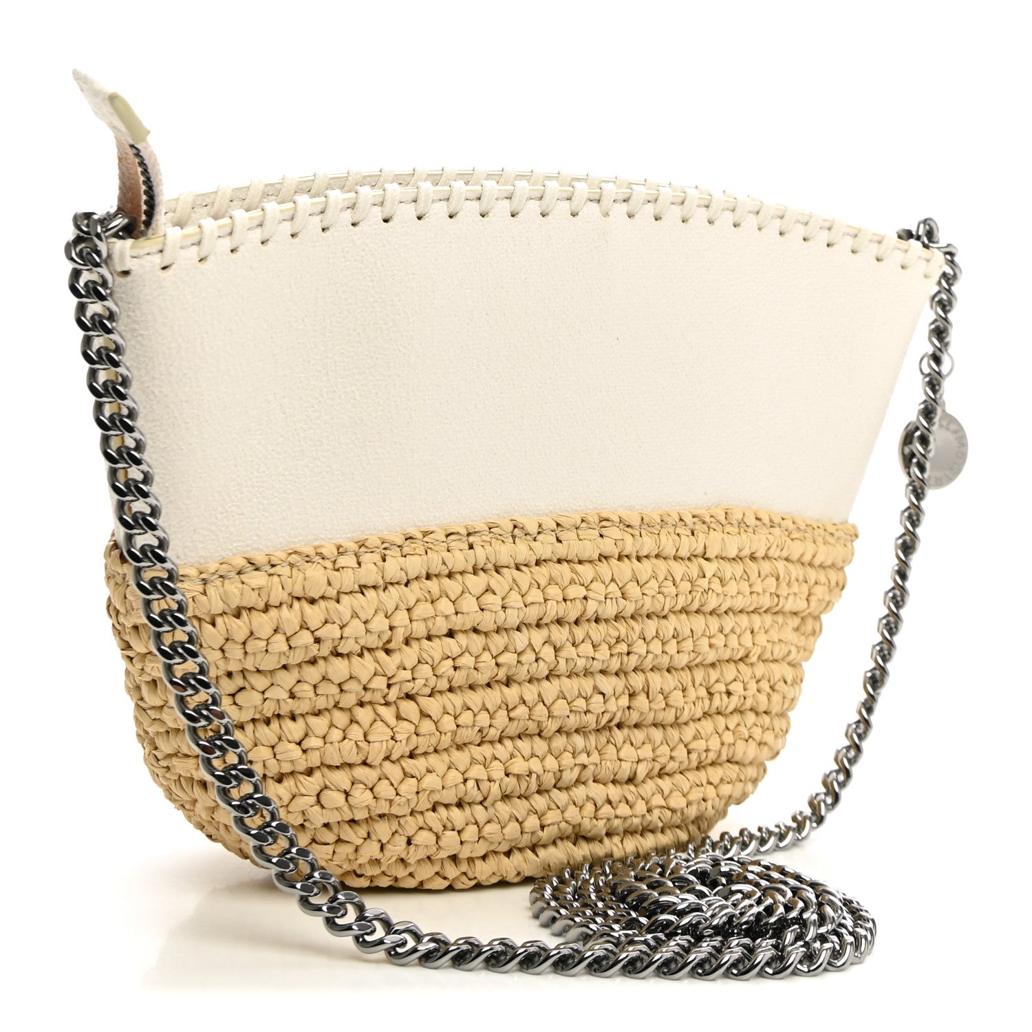 Stella McCartney Shaggy Deer Raffia Mini Shoulder Bag White 3 of 10