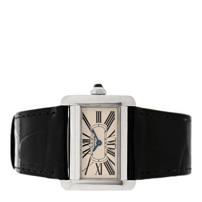 Cartier Stainless Steel Alligator 32mm Tank Divan Quartz Watch 2 of 5
