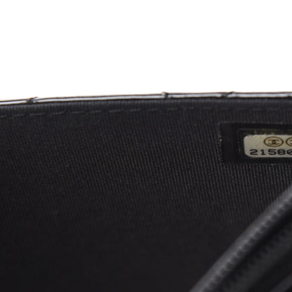 Chanel Patent Calfskin Quilted Boy Wallet On Chain WOC Black 10 of 12