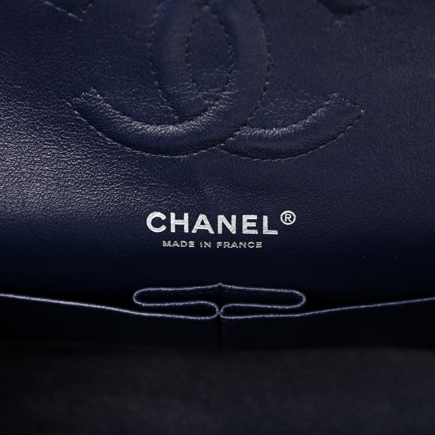 Chanel Caviar Quilted Medium Double Flap Navy 6 of 9
