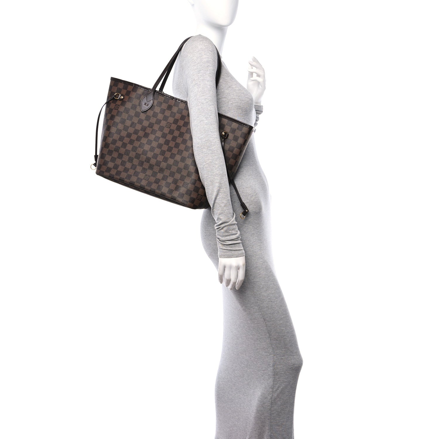 Louis Vuitton Damier Ebene Neo Neverfull MM Rose Ballerine 2 of 13