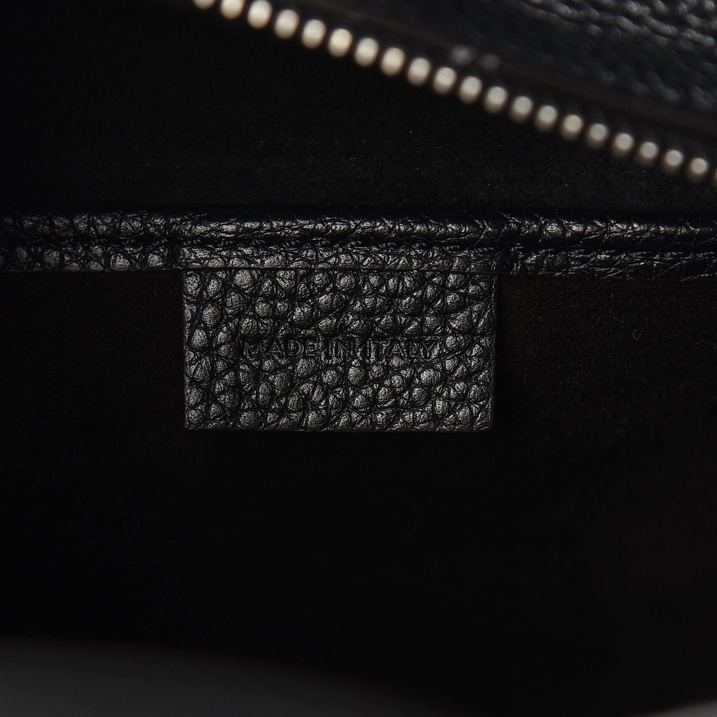 Drummed Calfskin Nano Luggage Black