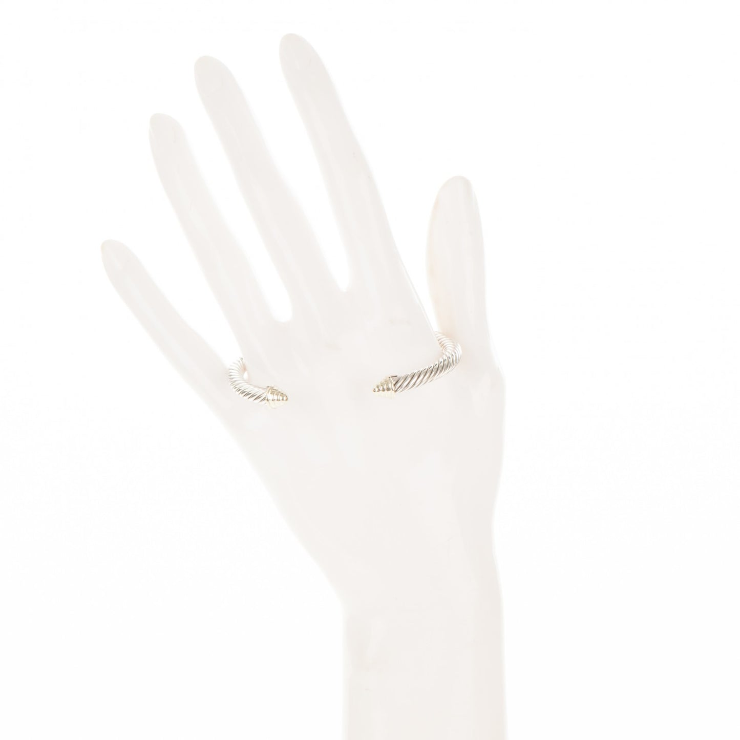 Sterling Silver 14K Yellow Gold 5mm Cable Classics Bracelet