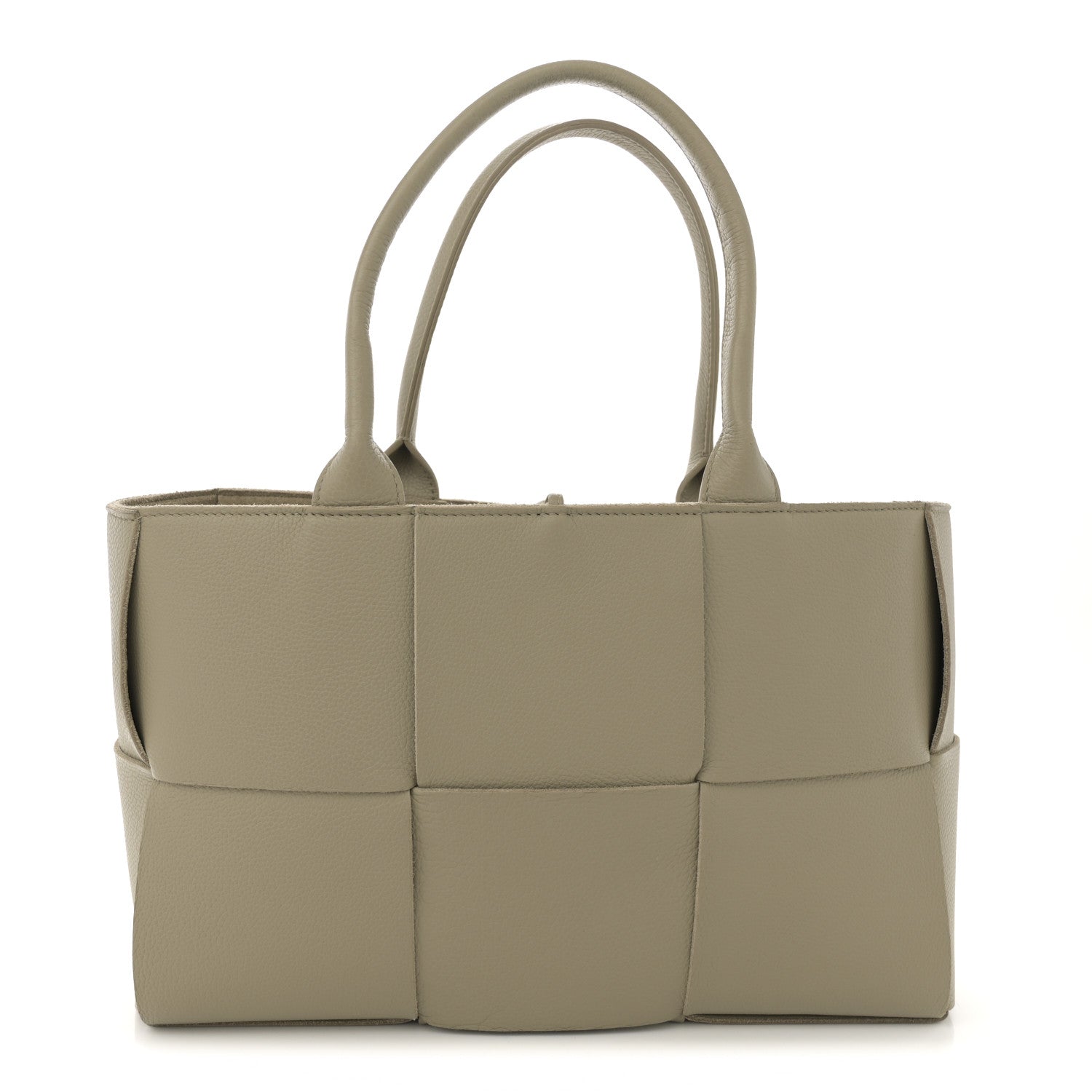 Bottega Veneta Grained Calfskin Intrecciato Small Arco Tote Taupe 1 of 11