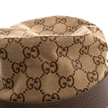 Gucci Monogram Textured Dollar Calfskin GG Jago Bucket Hat M Cacao Beige 9 of 10