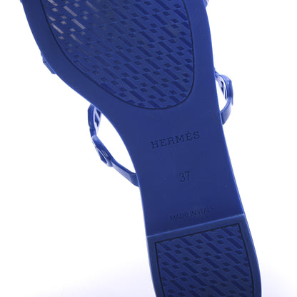 Hermes TPU Rivage Sandals 37 Blue Smalt 6 of 8