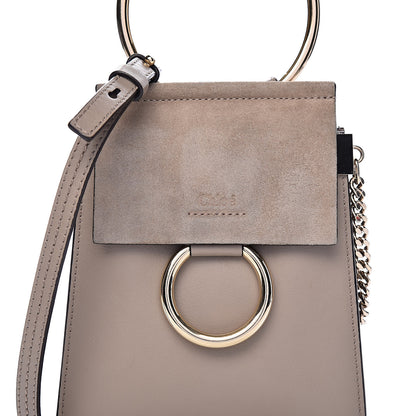 Chloe Suede Calfskin Mini Faye Bracelet Bag Motty Grey 10 of 10
