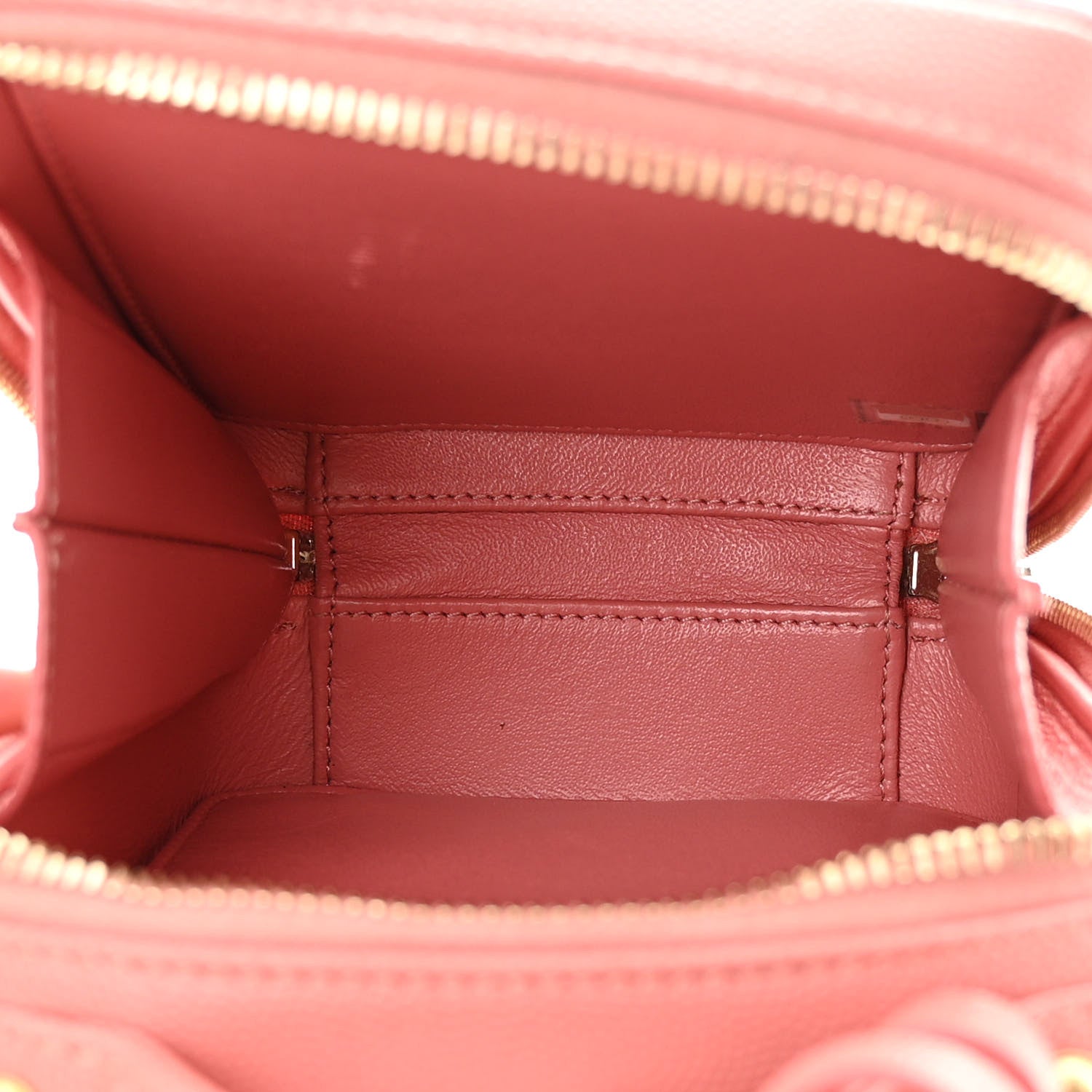 Chanel Caviar Quilted CC North South Filigree Vanity Case Pink 5 of 14