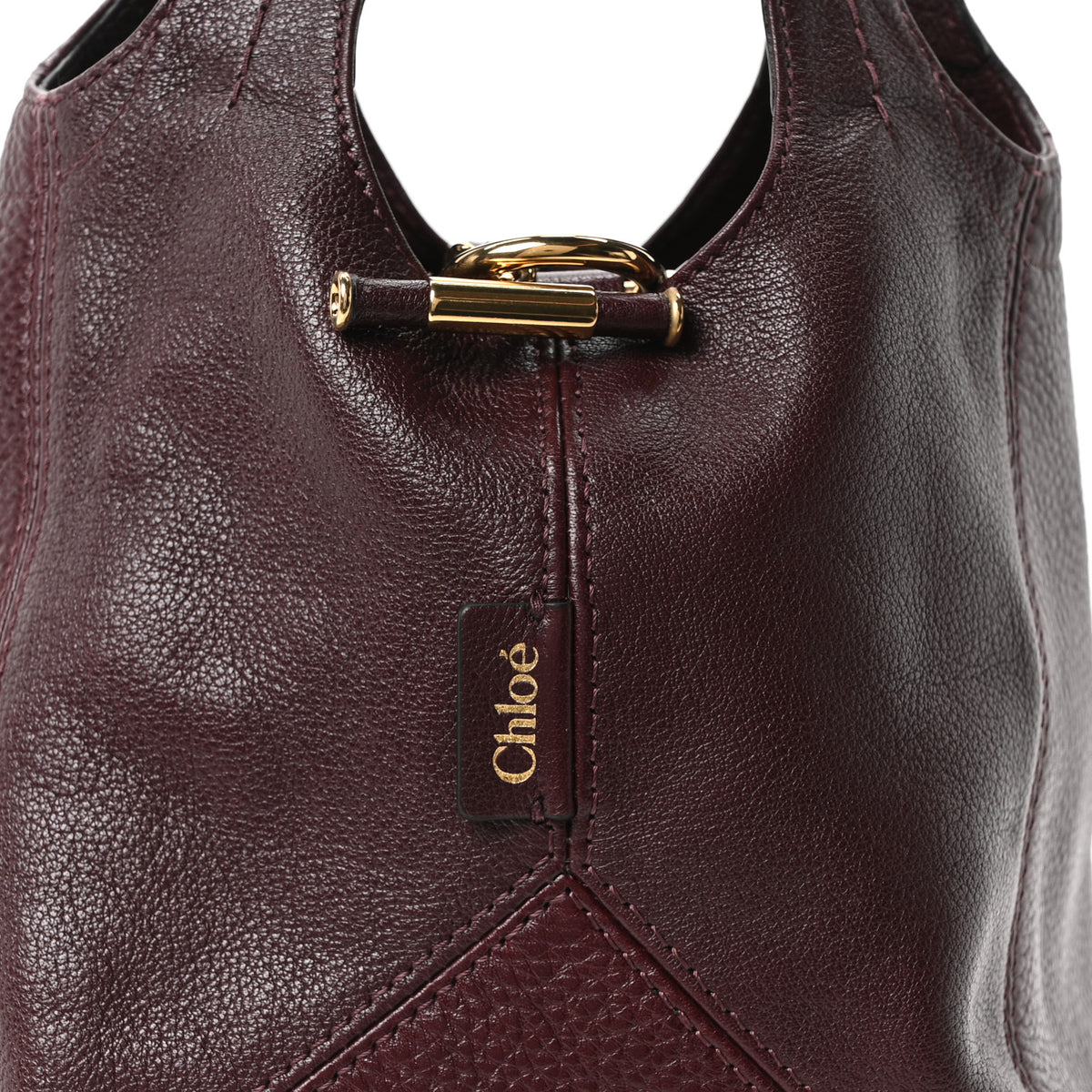 Chloe Grained Calfskin Small Balloon Bag Grenat 7 of 9